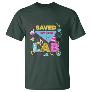 Lab Week T Shirt Saved By The Lab Retro Medical Laboratory Tech TS02 Dark Forest Green Printyourwear