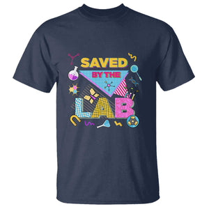 Lab Week T Shirt Saved By The Lab Retro Medical Laboratory Tech TS02 Navy Printyourwear