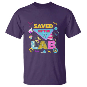 Lab Week T Shirt Saved By The Lab Retro Medical Laboratory Tech TS02 Purple Printyourwear