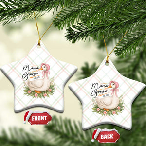 Mama Goose Est 2025 Ceramic Ornament Retro New Mom Mothers Day TS02 Print Your Wear