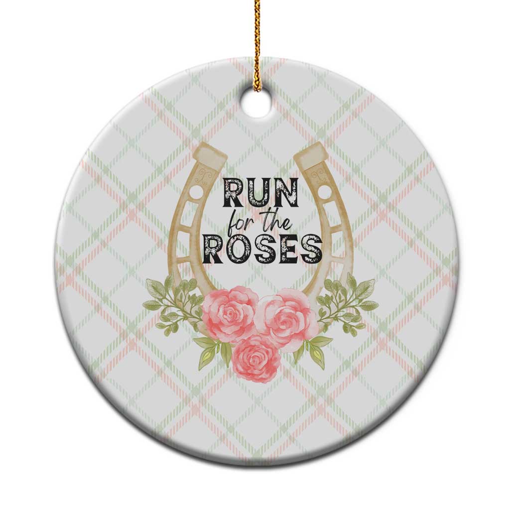 Ky Derby Horse Racing Ceramic Ornament Horses and Roses TS02 1pc Christmas Plaid Print Your Wear