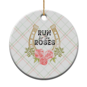Ky Derby Horse Racing Ceramic Ornament Horses and Roses TS02 1pc Christmas Plaid Print Your Wear