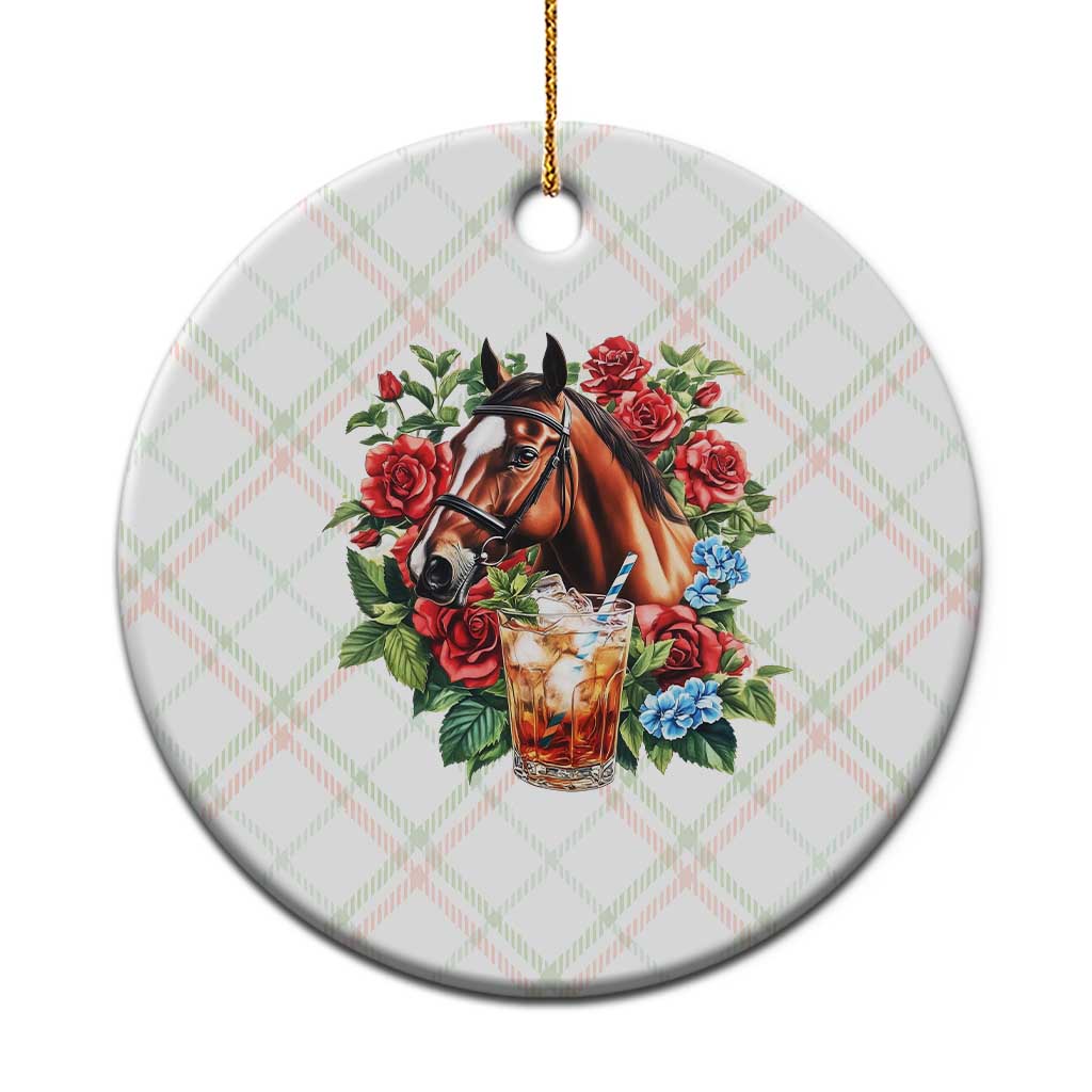 Ky Derby Day Party Ceramic Ornament Mint Juleps and Roses Horse Racing TS02 1pc Christmas Plaid Print Your Wear