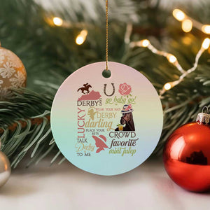 Talk Derby To Me Ceramic Ornament Horse Riders Ky Racing Day TS02 1pc Pastel Print Your Wear