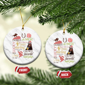 Talk Derby To Me Ceramic Ornament Horse Riders Ky Racing Day TS02 1pc White Marble Print Your Wear