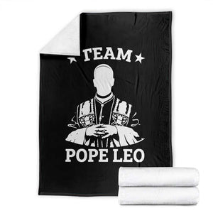 Team Pope Leo XIV Throw Blanket Vintage Catholic Faith Historical Religious Support TS02 Black Print Your Wear