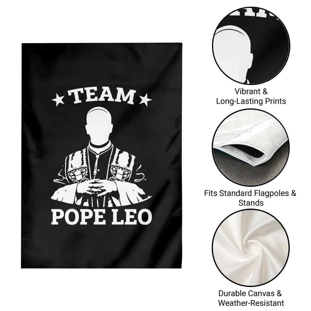 Team Pope Leo XIV Garden Flag Vintage Catholic Faith Historical Religious Support TS02 Print Your Wear