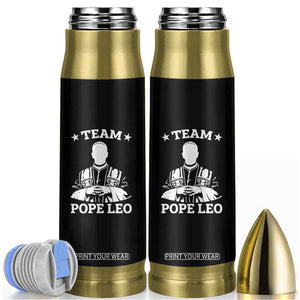 Team Pope Leo XIV Bullet Tumbler Vintage Catholic Faith Historical Religious Support TS02 Black Print Your Wear