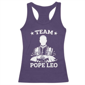 Team Pope Leo XIV Racerback Tank Top Vintage Catholic Faith Historical Religious Support TS02 Purple Print Your Wear