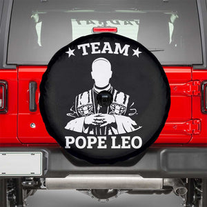 Team Pope Leo XIV Spare Tire Cover Vintage Catholic Faith Historical Religious Support TS02 Black Print Your Wear