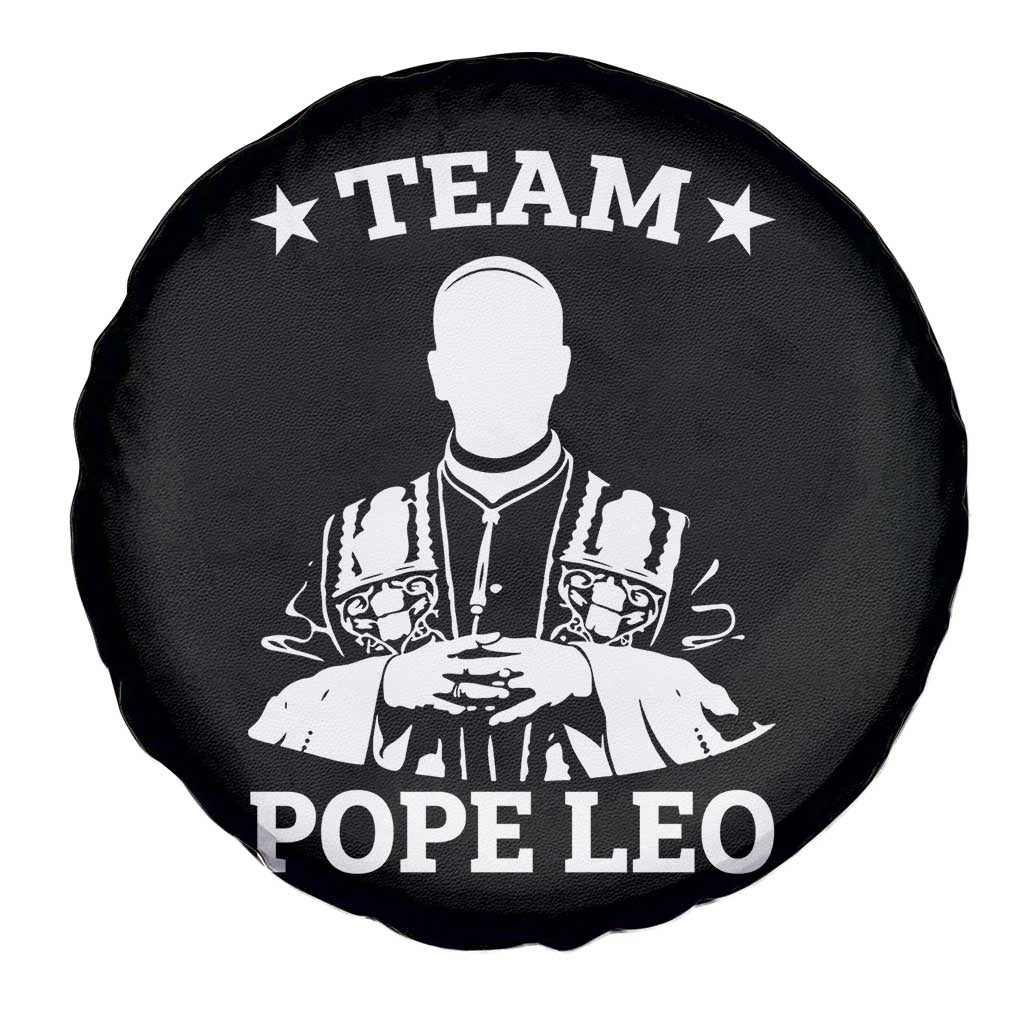 Team Pope Leo XIV Spare Tire Cover Vintage Catholic Faith Historical Religious Support TS02 Print Your Wear