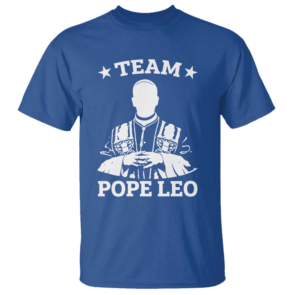 Team Pope Leo XIV T Shirt Vintage Catholic Faith Historical Religious Support TS02 Royal Blue Print Your Wear