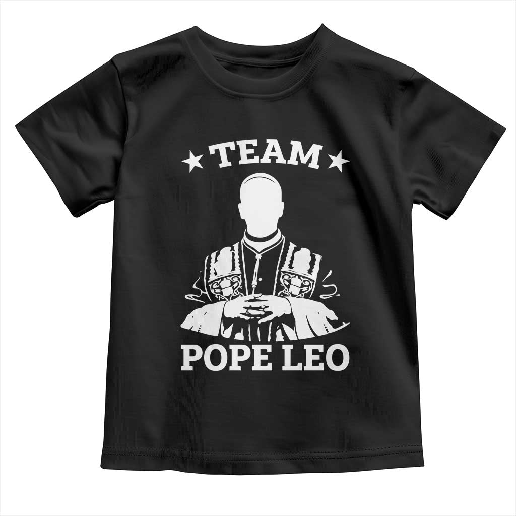 Team Pope Leo XIV Toddler T Shirt Vintage Catholic Faith Historical Religious Support TS02 Black Print Your Wear