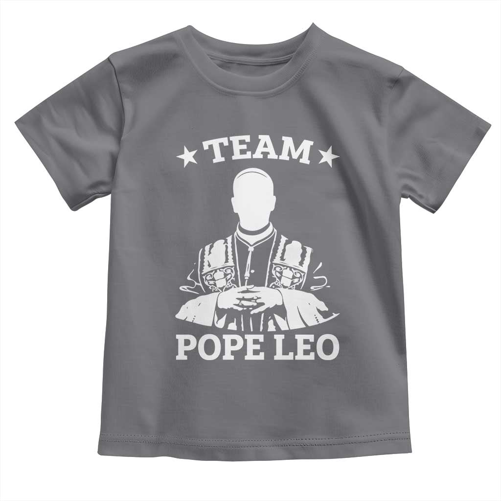 Team Pope Leo XIV Toddler T Shirt Vintage Catholic Faith Historical Religious Support TS02 Charcoal Print Your Wear
