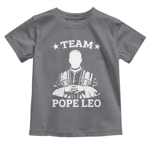 Team Pope Leo XIV Toddler T Shirt Vintage Catholic Faith Historical Religious Support TS02 Charcoal Print Your Wear