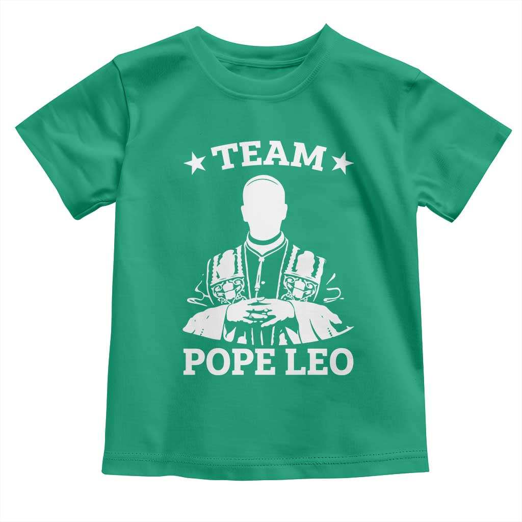 Team Pope Leo XIV Toddler T Shirt Vintage Catholic Faith Historical Religious Support TS02 Irish Green Print Your Wear