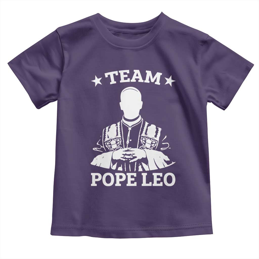 Team Pope Leo XIV Toddler T Shirt Vintage Catholic Faith Historical Religious Support TS02 Purple Print Your Wear