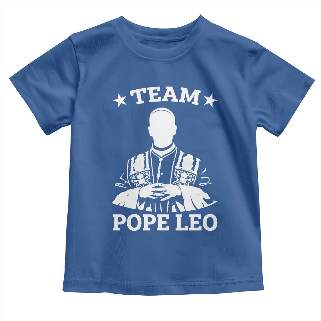 Team Pope Leo XIV Toddler T Shirt Vintage Catholic Faith Historical Religious Support TS02 Royal Blue Print Your Wear