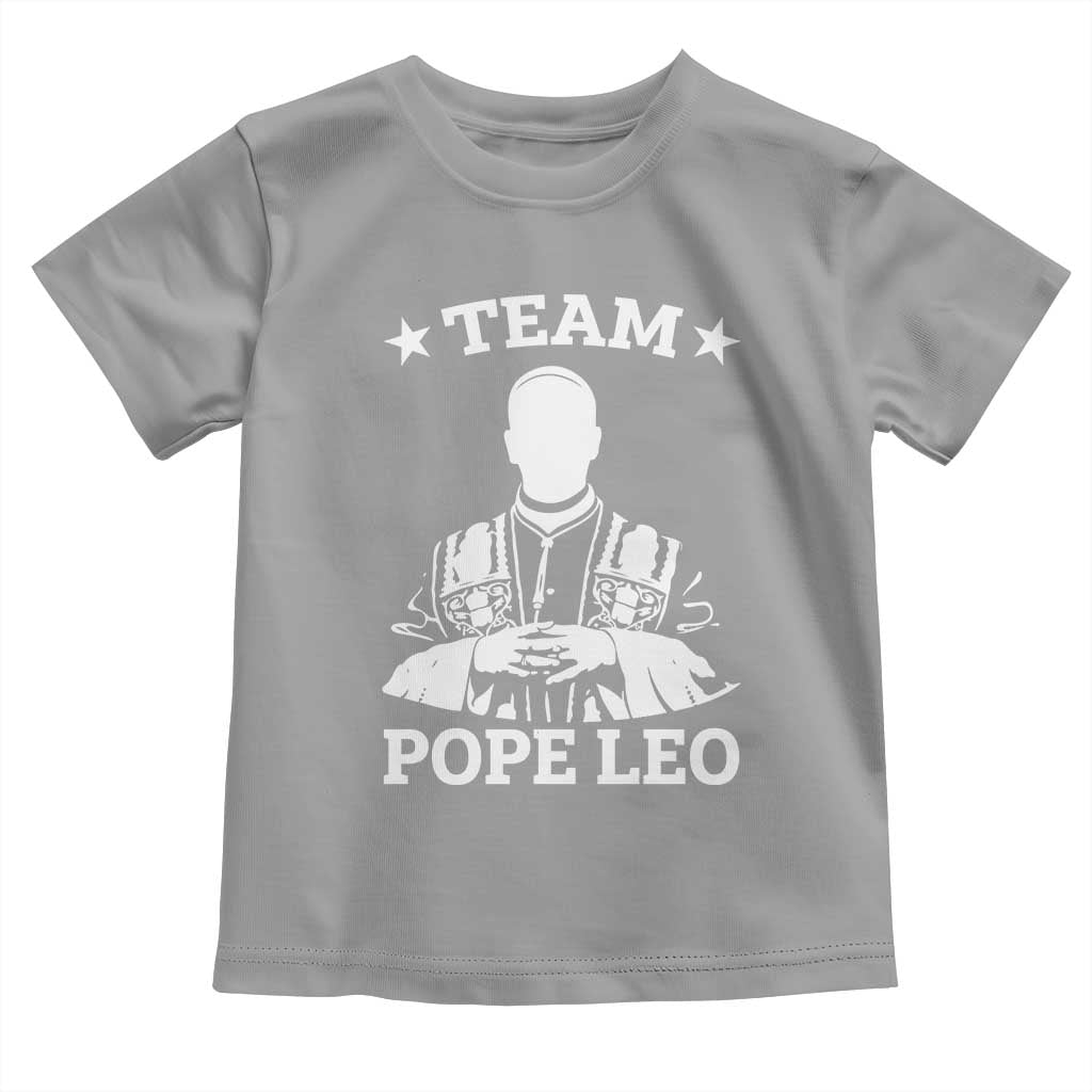 Team Pope Leo XIV Toddler T Shirt Vintage Catholic Faith Historical Religious Support TS02 Sport Gray Print Your Wear