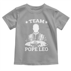 Team Pope Leo XIV Toddler T Shirt Vintage Catholic Faith Historical Religious Support TS02 Sport Gray Print Your Wear