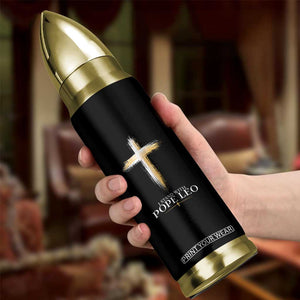 I Stand With Pope Leo Brushstroke Cross Bullet Tumbler Religious Christian Witness TS02 Print Your Wear