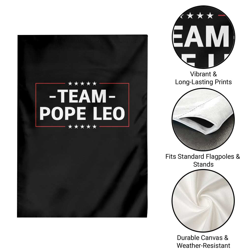Team Pope Leo XIV Garden Flag Catholic Pride Religious Faith Solidarity TS02 Print Your Wear