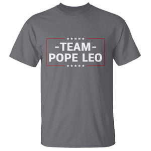 Team Pope Leo XIV T Shirt Catholic Pride Religious Faith Solidarity TS02 Charcoal Print Your Wear
