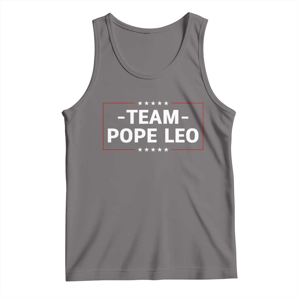 Team Pope Leo XIV Tank Top Catholic Pride Religious Faith Solidarity TS02 Deep Heather Print Your Wear