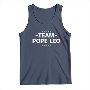 Team Pope Leo XIV Tank Top Catholic Pride Religious Faith Solidarity TS02 Navy Print Your Wear