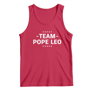 Team Pope Leo XIV Tank Top Catholic Pride Religious Faith Solidarity TS02 Red Print Your Wear