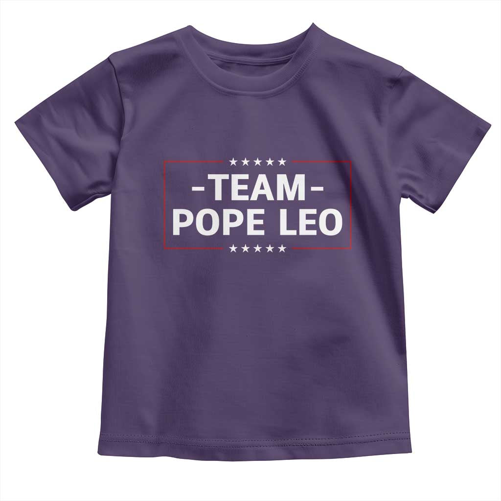 Team Pope Leo XIV Toddler T Shirt Catholic Pride Religious Faith Solidarity TS02 Purple Print Your Wear
