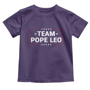 Team Pope Leo XIV Toddler T Shirt Catholic Pride Religious Faith Solidarity TS02 Purple Print Your Wear