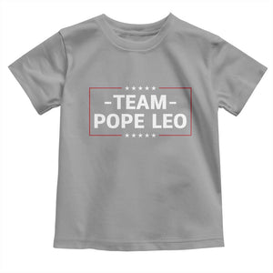 Team Pope Leo XIV Toddler T Shirt Catholic Pride Religious Faith Solidarity TS02 Sport Gray Print Your Wear
