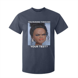 Funny You Rushed Through Your Test Doll Face Meme T Shirt For Kid Teacher Reaction Humor Testing Day TS02 Navy Print Your Wear