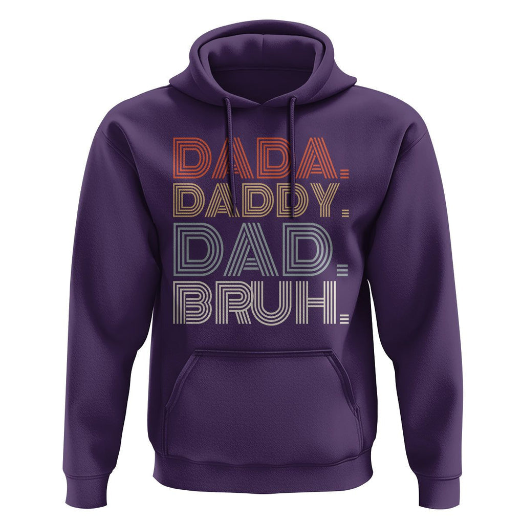 Funny Dad Hoodie Dada Daddy Dad Bruh Father's Day TS02 Purple Print Your Wear