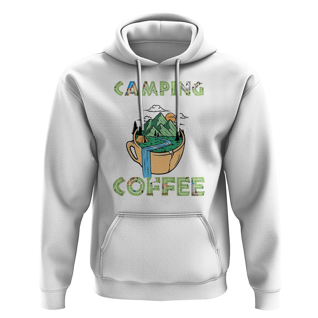 Funny Camper Hoodie Camping Solves Most Of My Problems Coffee Solves Rest TS02 White Print Your Wear