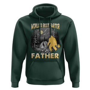 World's Best Farter Hoodie I Mean Father Funny Bigfoot Father's Day TS02 Dark Forest Green Print Your Wear