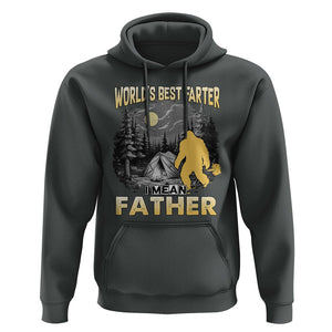 World's Best Farter Hoodie I Mean Father Funny Bigfoot Father's Day TS02 Dark Heather Print Your Wear