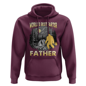 World's Best Farter Hoodie I Mean Father Funny Bigfoot Father's Day TS02 Maroon Print Your Wear
