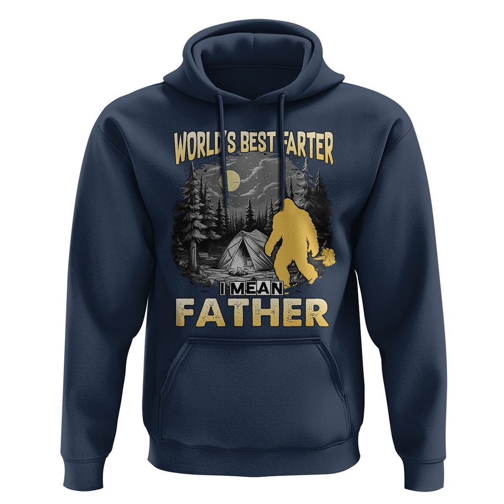 World's Best Farter Hoodie I Mean Father Funny Bigfoot Father's Day TS02 Navy Print Your Wear