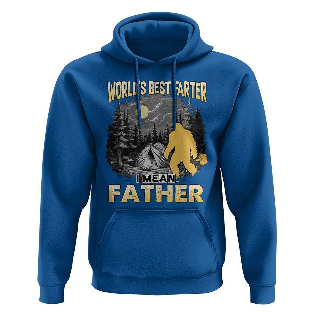 World's Best Farter Hoodie I Mean Father Funny Bigfoot Father's Day TS02 Royal Blue Print Your Wear
