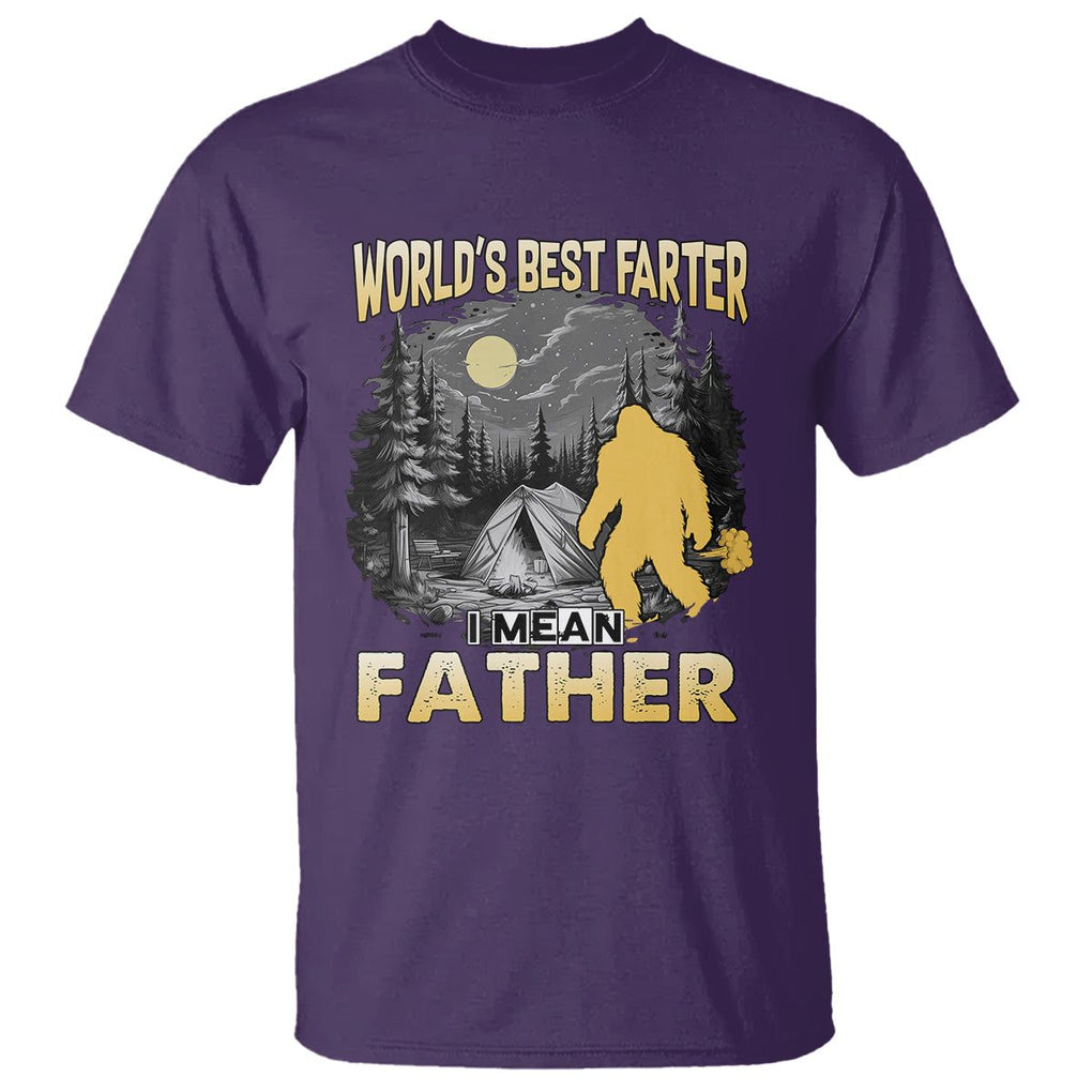 World's Best Farter T Shirt I Mean Father Funny Bigfoot Father's Day TS02 Purple Print Your Wear