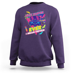 Funny Farter Sweatshirt Funny Best Farter Ever I Mean Father Gas Mask Retro 70s 80s TS02 Purple Print Your Wear