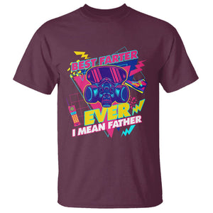 Funny Farter T Shirt Funny Best Farter Ever I Mean Father Gas Mask Retro 70s 80s TS02 Maroon Print Your Wear