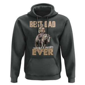 Horse Dad Hoodie Best Dad Ever Western Rodeo Cowboy Father's Day TS02 Dark Heather Print Your Wear
