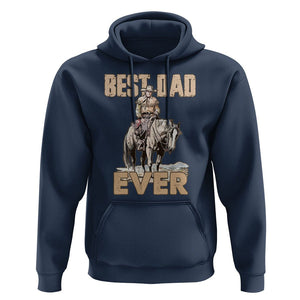 Horse Dad Hoodie Best Dad Ever Western Rodeo Cowboy Father's Day TS02 Navy Print Your Wear
