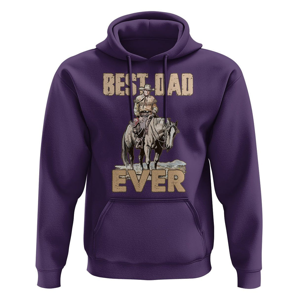 Horse Dad Hoodie Best Dad Ever Western Rodeo Cowboy Father's Day TS02 Purple Print Your Wear