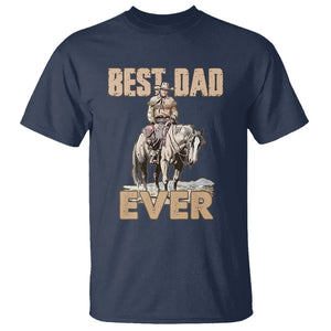 Horse Dad T Shirt Best Dad Ever Western Rodeo Cowboy Father's Day TS02 Navy Print Your Wear