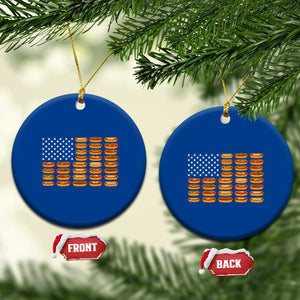Funny Hot Dog American Flag Ceramic Ornament Patriotic USA 4th of July Summer BBQ Party TS02 1pc Blue Print Your Wear