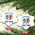 Eating Hotdogs for Two Ceramic Ornament Cute Pregnancy Announcement Patriotic 4th Of July TS02 Print Your Wear